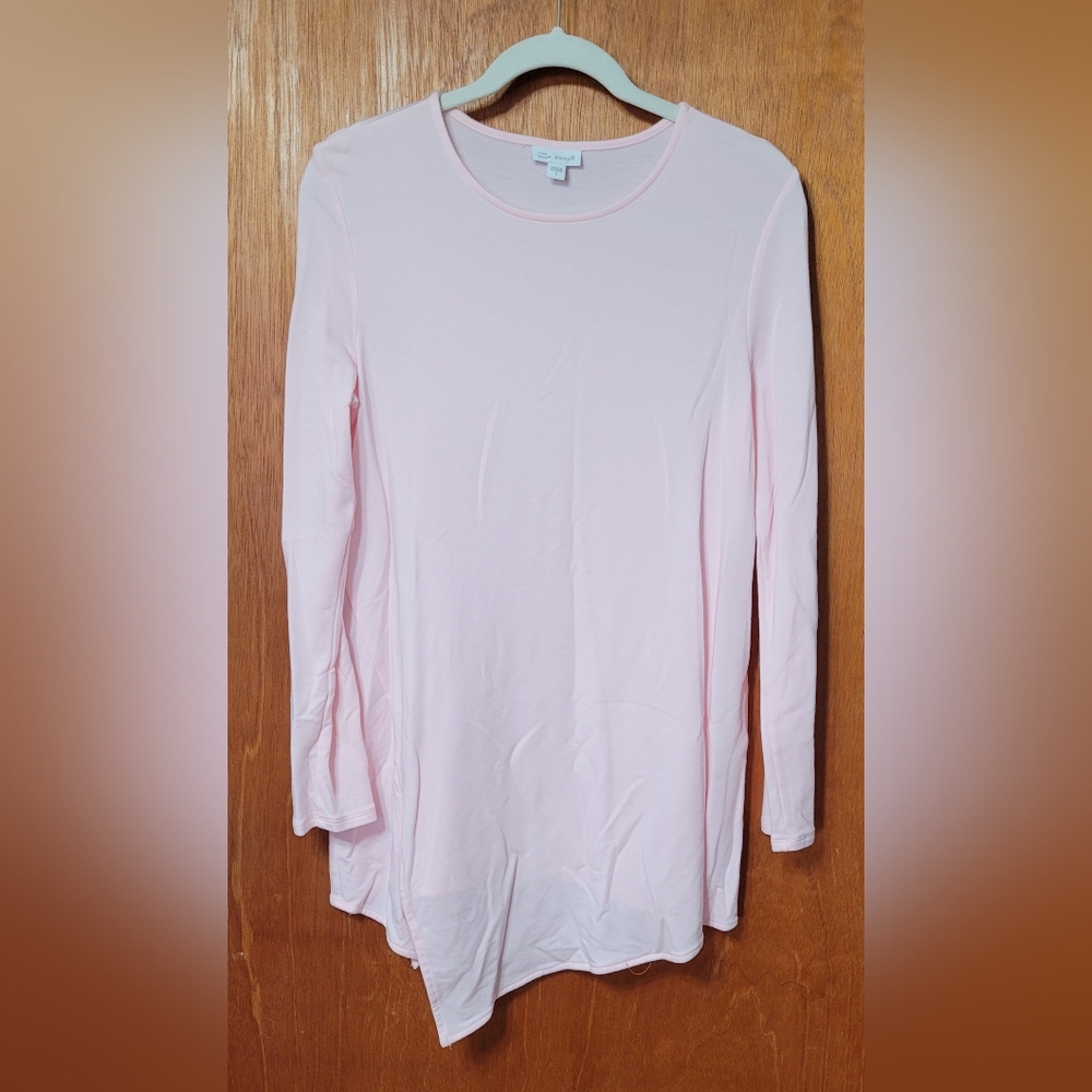 Pure Jill Luxe Tencel Pink Long Sleeve Top Size Small (0013)